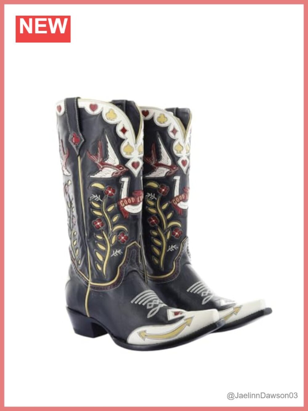 Old Gringo Handcrafted Leather Western Cowboy Boots Snip Toe Zip